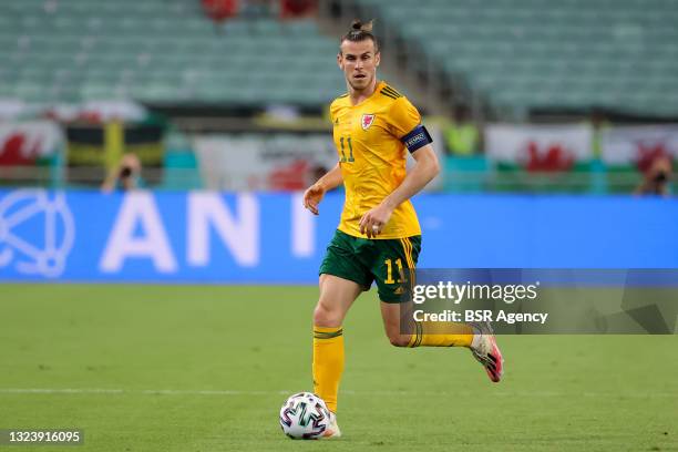 Gareth Bale of Wales during the UEFA Euro 2020 Championship Group A match between Turkey National Team and Wales National Team at Baku Olympic...