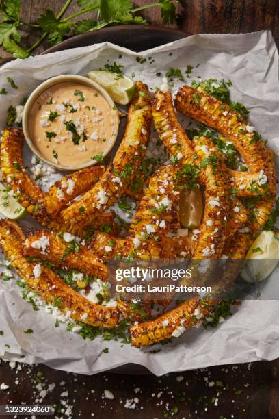 the famous air fried corn ribs - costeleta comida imagens e fotografias de stock