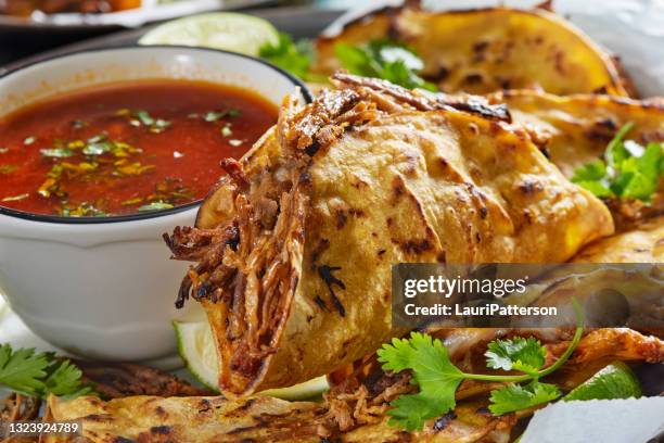 crispy fried birria tacos - taco stock pictures, royalty-free photos & images