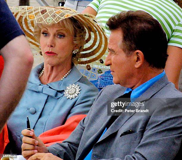 Actors E.J. Peaker, left, and Steve Vinovich rehearse their lines on the set of the upcoming television movie, "Surviving Gilligan''s Island: The...