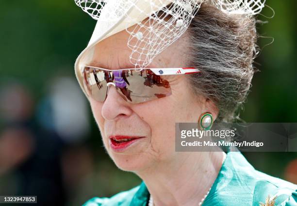 Princess Anne, Princess Royal attends day 2 of Royal Ascot at Ascot Racecourse on June 16, 2021 in Ascot, England.