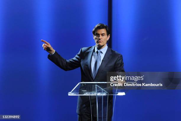 Dr. Mehmet Oz speaks during the 2nd Annual "Change Begins Within" benefit celebration presented by the David Lynch Foundation at The Metropolitan...