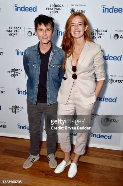 Tig Notaro Stephanie Allynne and attends the Tribeca Festival After-Party for Rising Voices Hosted by Indeed at Tribeca Film Festival Press Lounge on...