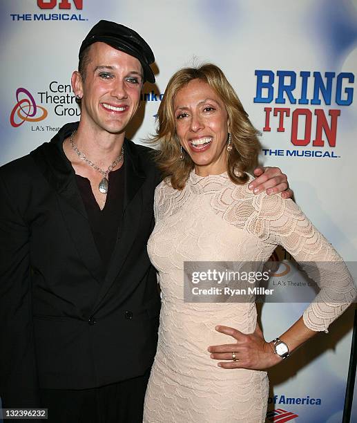 Book Writer Jeff Whitty and Lyricist Amanda Green pose during the arrivals for the opening night performance of "Bring It On: The Musical" at Center...