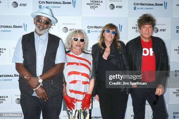 Artist Fab 5 Freddy, singer/songwriter Debbie Harry, co-founder and CEO of Tribeca Enterprises Jane Rosenthal and musician Clem Burke attend...