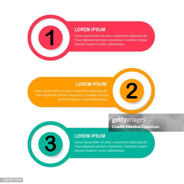 steps options elements infographic template - number 3 stock illustrations