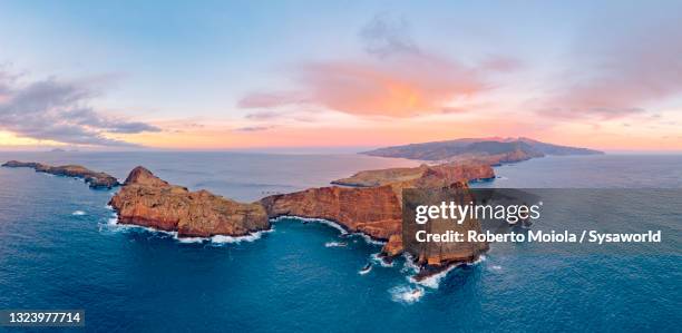 aerial view of sao lourenco peninsula, madeira - madeira island stock pictures, royalty-free photos & images