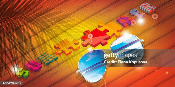 Summer time! Everything will work out! Volumetric text with puzzles on an abstract wooden background. Creative flyer or poster. Summer time! Everything will work out! Volumetric text with puzzles on an abstract wooden background. Creative flyer or poster.