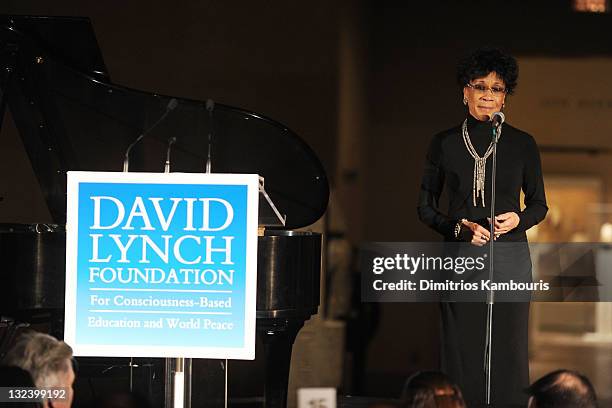 Singer Bettye Lavette performs on stage during the 2nd Annual "Change Begins Within" benefit celebration presented by the David Lynch Foundation at...