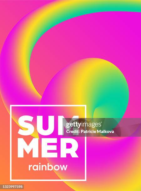 vector 3d background with blend gradient shapes, party modern design art, flow abstract, geometric composition - dj summer stock illustrations