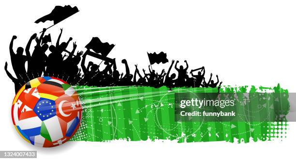 championship goal banner - world cup russia stock illustrations