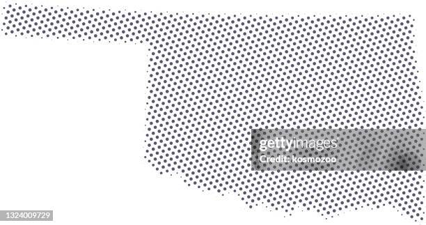 bildbanksillustrationer, clip art samt tecknat material och ikoner med oklahoma map of dots - oklahoma v oklahoma state