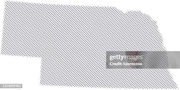 nebraska map of dots - nebraska state stock illustrations