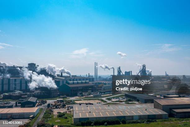 steel and coal. industrial area in the early morning - industrial district stock pictures, royalty-free photos & images