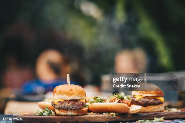 夕食を用意しています。 - summer bbq ストックフォトと画像