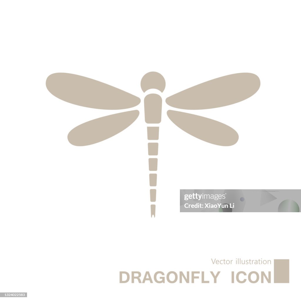 ベクトル描かれたトンボアイコン。