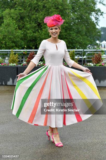 Charlotte Hawkins poses during Royal Ascot 2021 at Ascot Racecourse on June 17, 2021 in Ascot, England.