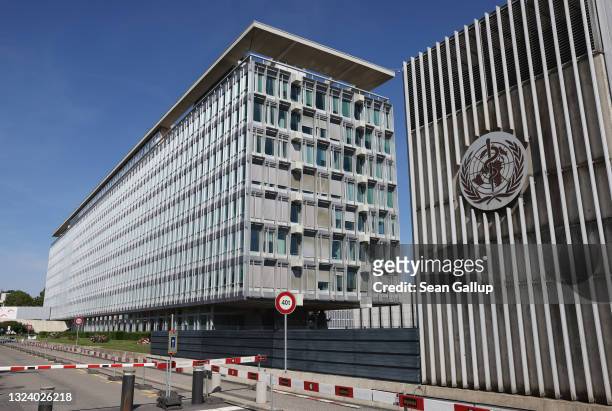 The headquarters of the World Health Organization stands on June 15, 2021 in Geneva, Switzerland. The organization has been at times seen itself...
