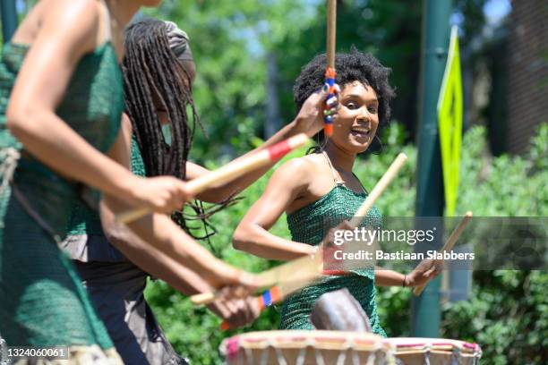 annual juneteenth independence day or freedom day in philadelphia - african culture stock pictures, royalty-free photos & images