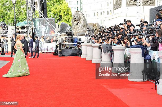 Writer J.K. Rowling attend the "Harry Potter And The Deathly Hallows Part 2" world premiere at Trafalgar Square on July 7, 2011 in London, England.