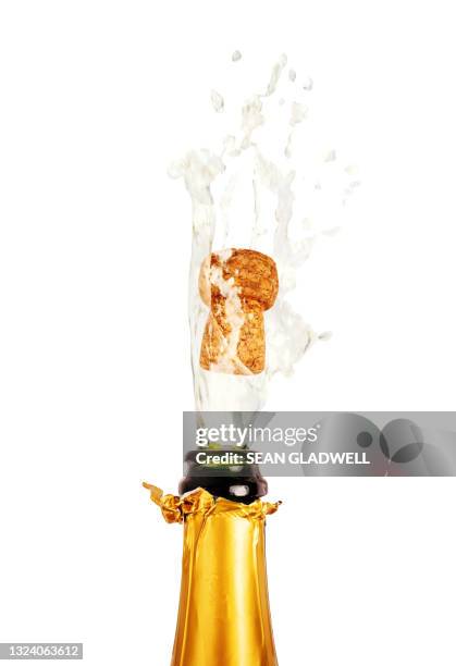champagne cork popping - wine splash stock pictures, royalty-free photos & images