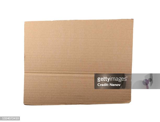 empty cardboard isolated on white background - carton 個照片及圖片檔