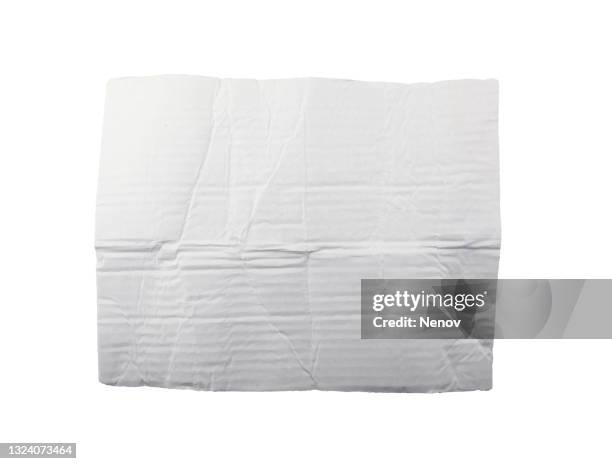 white cardboard isolated on white background - papelão imagens e fotografias de stock