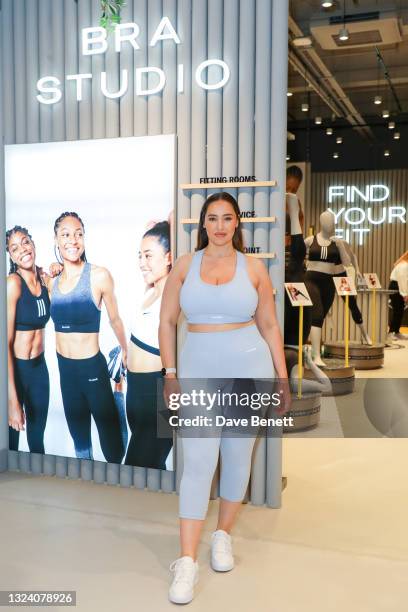 Jada Sezer attends the launch of Sports Direct's trailblazing new flagship store on Oxford Street on June 17, 2021 in London, England. Attendees were...