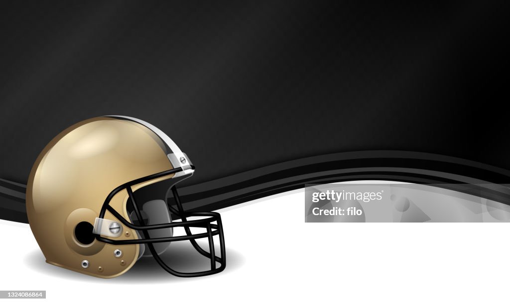 Black And Gold Football Helmet Background High-Res Vector Graphic - Getty  Images