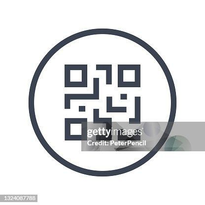 QR Code Round Icon Abstract Vector. Bar code Vector Illustration QR Code Round Icon Abstract Vector. Bar code Vector Illustration