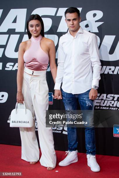 Marta Diaz and Sergio Reguilon attend 'Fast and Furious 9' premiere at Kinepolis Cinema on June 17, 2021 in Madrid, Spain.