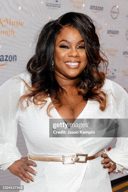 Tuwisha Rogers-Simpson attends The National Museum of African American Music Celebration of Legends Benefit Concert at Ryman Auditorium on June 17,...