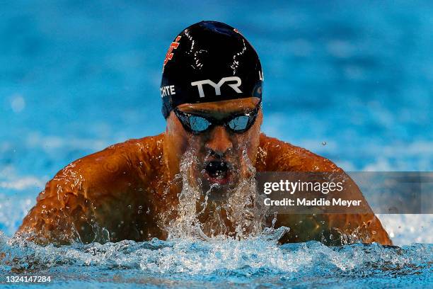 Ryan Lochte of the United States competes in a semifinal heat for the Men's 200m individual medley during Day Five of the 2021 U.S. Olympic Team...