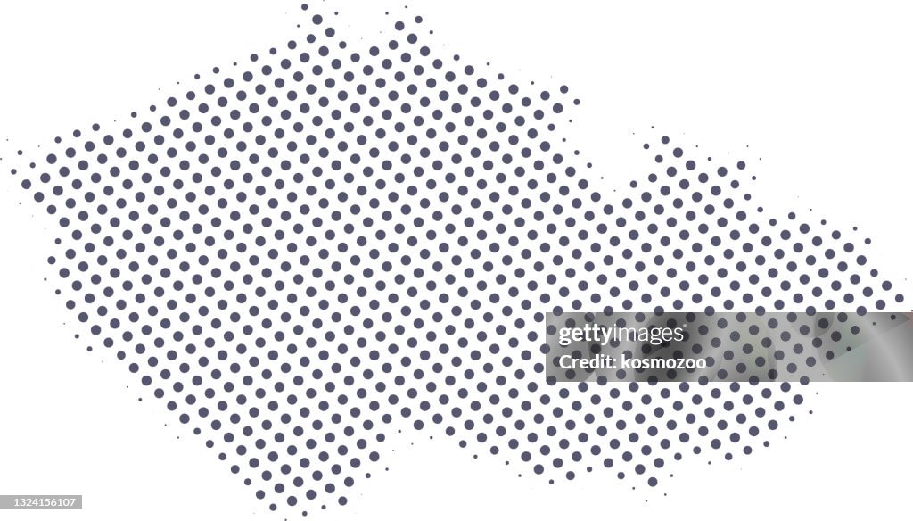 Czech Republic map of dots