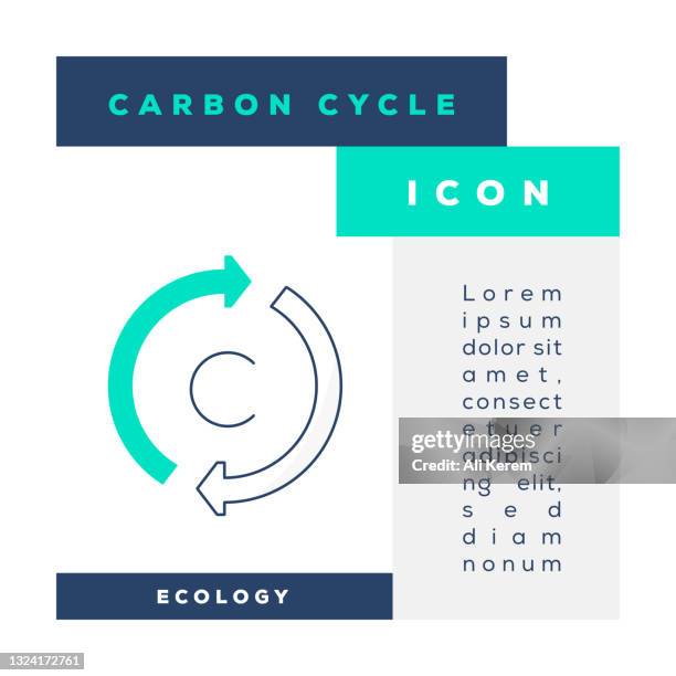 stockillustraties, clipart, cartoons en iconen met carbon cycle icon - carbon cycle