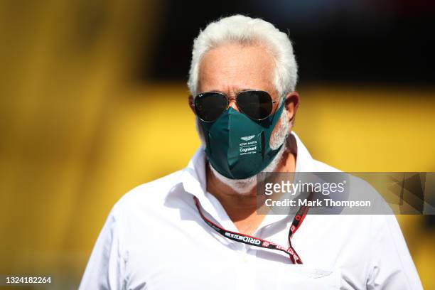 Lawrence Stroll, Owner of Aston Martin F1 Team walks in the Paddock prior to practice ahead of the F1 Grand Prix of France at Circuit Paul Ricard on...