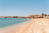 sand in the foreground of the beach in Egyptian resort of Sharm el Sheikh