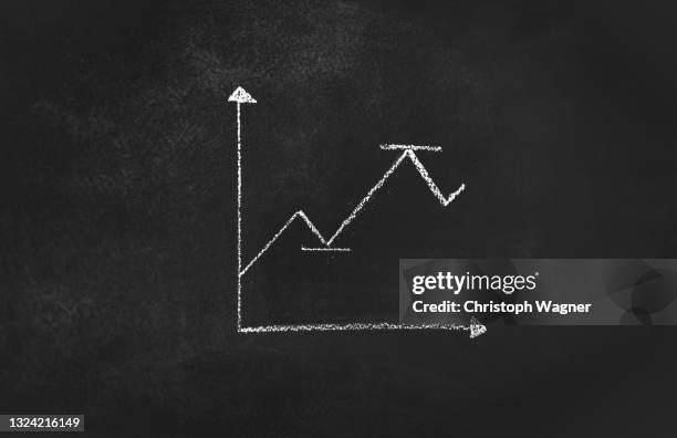 kreide tafel - diagramm - diagramm stockfoto's en -beelden