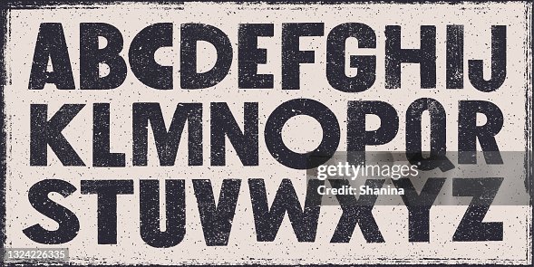 Old bold wasted alphabet - v1 Old bold wasted alphabet - v1