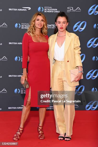Ingrid Chauvin and Camille Genau attend the opening ceremony of the 60th Monte Carlo TV Festival on June 18, 2021 in Monte-Carlo, Monaco.