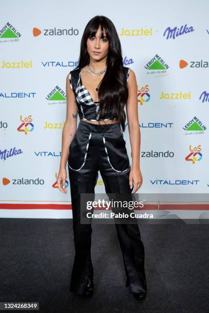 Spanish singer Aitana attends Los 40 Primavera Pop Festival at Palacio de Vistalegre on June 18, 2021 in Madrid, Spain.