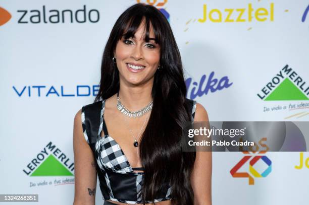 Spanish singer Aitana attends Los 40 Primavera Pop Festival at Palacio de Vistalegre on June 18, 2021 in Madrid, Spain.