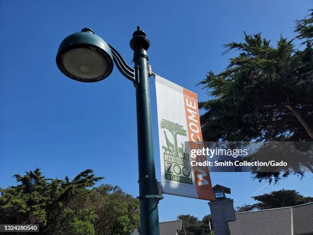 Welcome sign at the San Francisco Zoo in San Francisco, California, March 6, 2021.