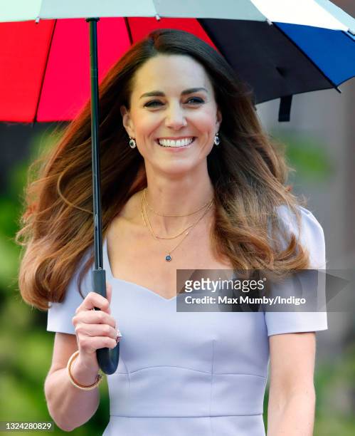 Catherine, Duchess of Cambridge attends the launch of The Royal Foundation Centre for Early Childhood at Kensington Palace on June 18, 2021 in...