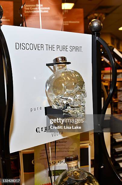 Crystal Head Vodka display during Dan Aykroyd signing on June 30, 2011 at the Wines & Spirits Stores in Allentown, Pennsylvania.