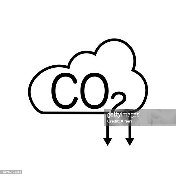 co2 - carbon footprint reduction stock illustrations