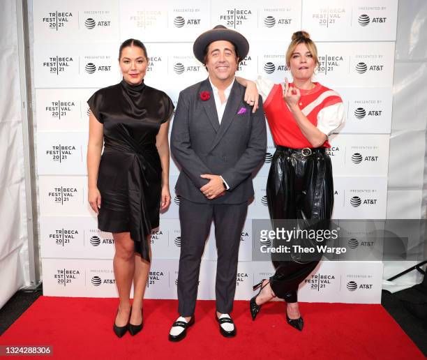 Mary Hollis Inboden, Eric Petersen and Annie Murphy attend the "Kevin Can F Himself" premiere during the 2021 Tribeca Festival at Hudson Yards on...