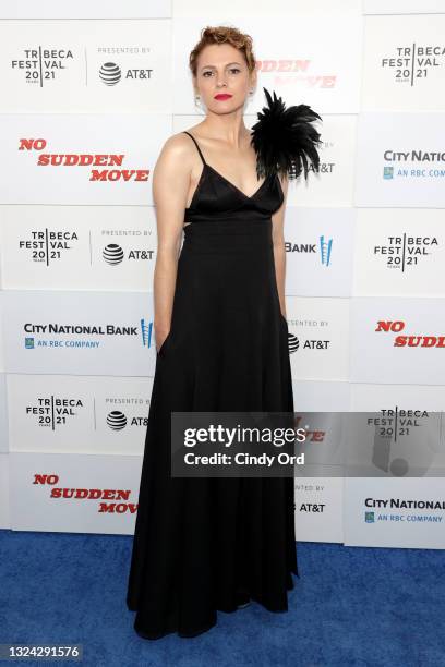 Amy Seimetz attends the "No Sudden Move" premiere during the 2021 Tribeca Festival at Battery Park on June 18, 2021 in New York City.