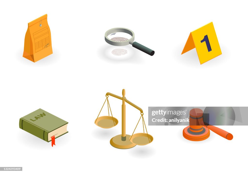 Iconos de la ley y la justicia