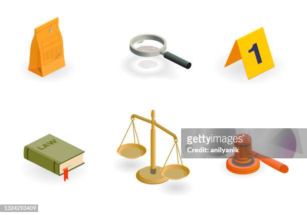 law and justice icons - law books stock illustrations